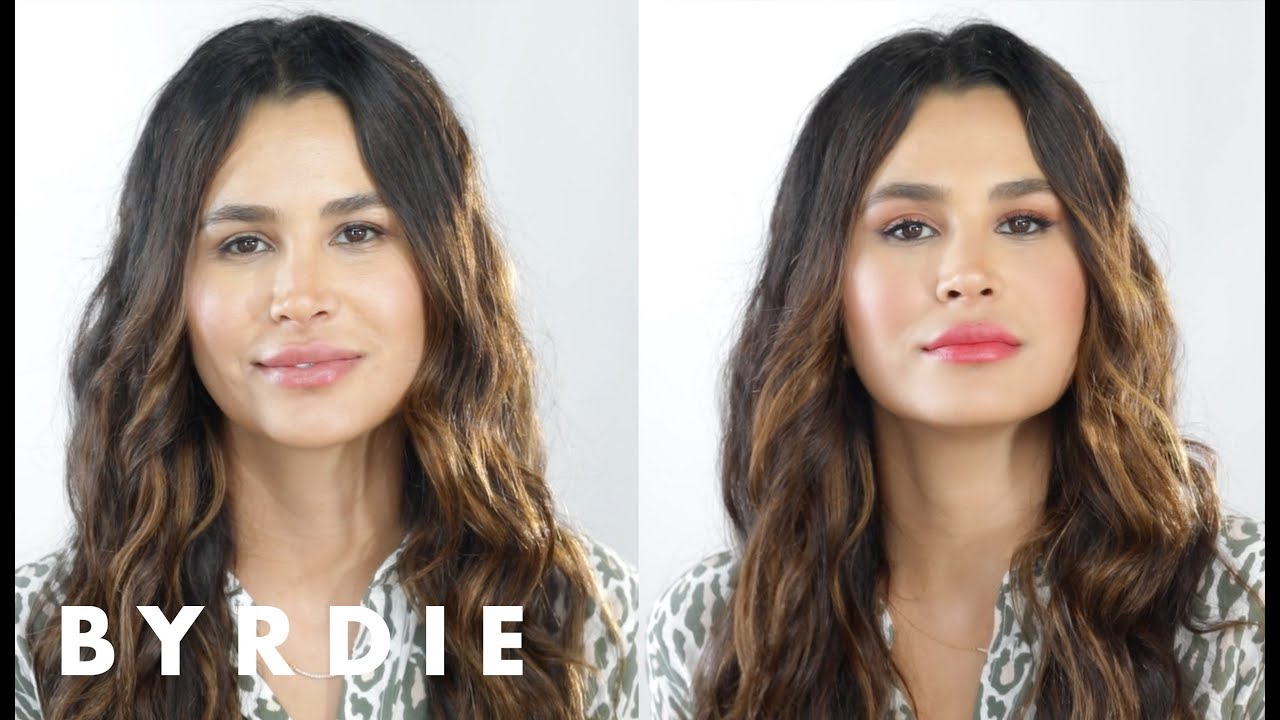 Bronze Eyes and Bright Lips Makeup Tutorial With Kira Nasrat | Byrdie