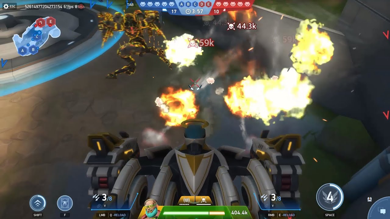 Mix Team CPC [_HIT_] [USU] vs [UAU] [CY8ER] [_XR_] [MMA] - Mech Arena Gameplay