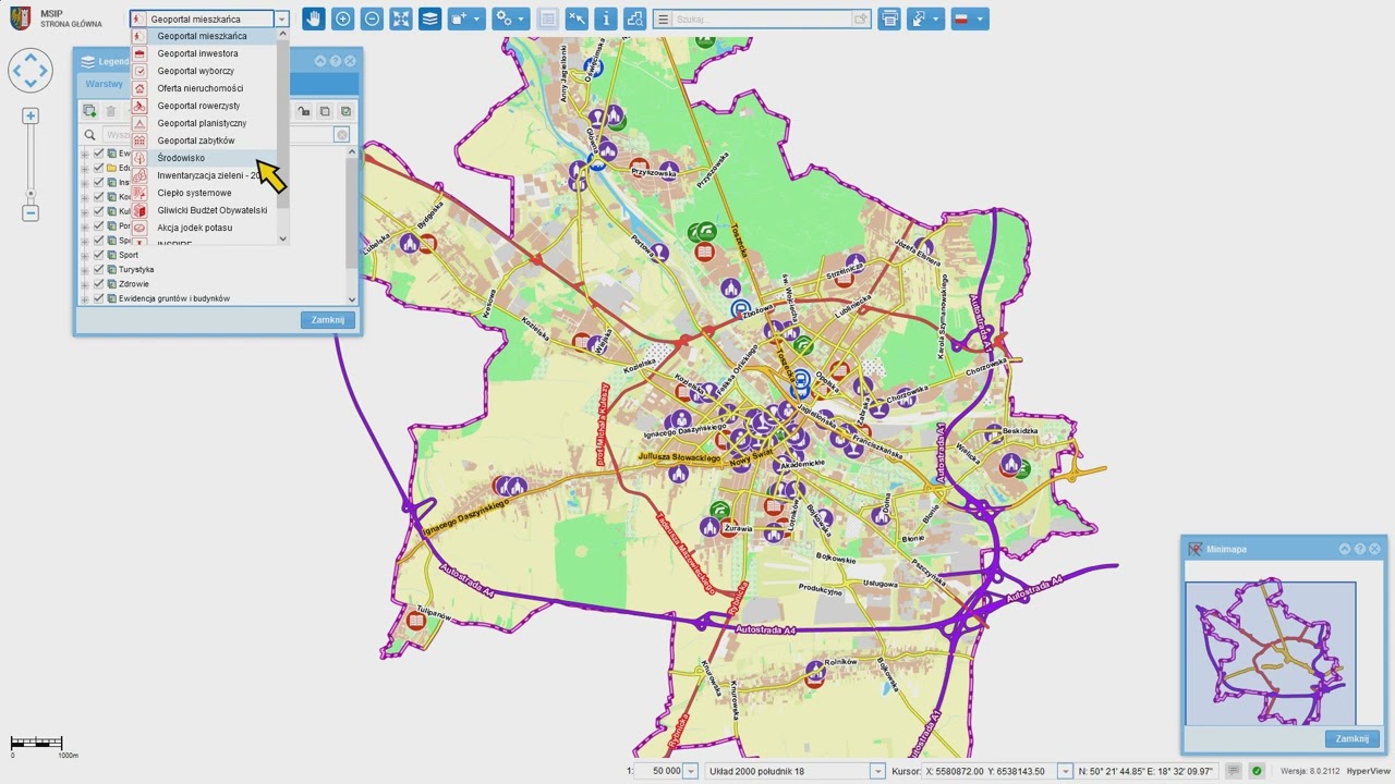 Jak zbudowany jest geoportal? MSIP Gliwice