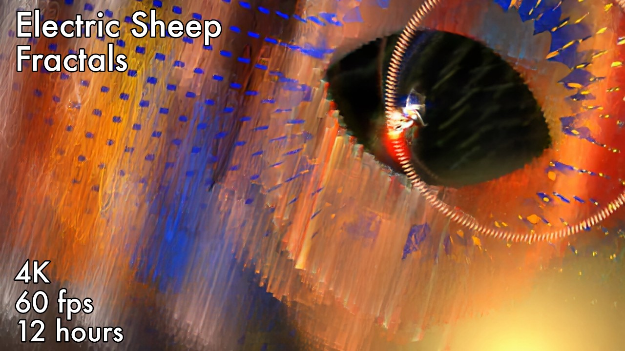 Electric Sheep Fractals 4K 60fps 12 hours ambient animation