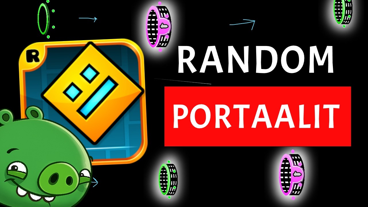 Geometry Dash mutta Portaalit on RANDOM