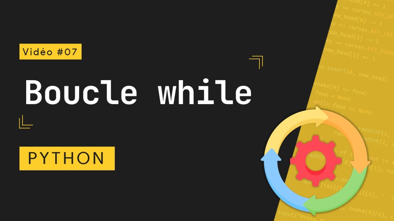 Python #7 : Structures répétitives : la boucle while