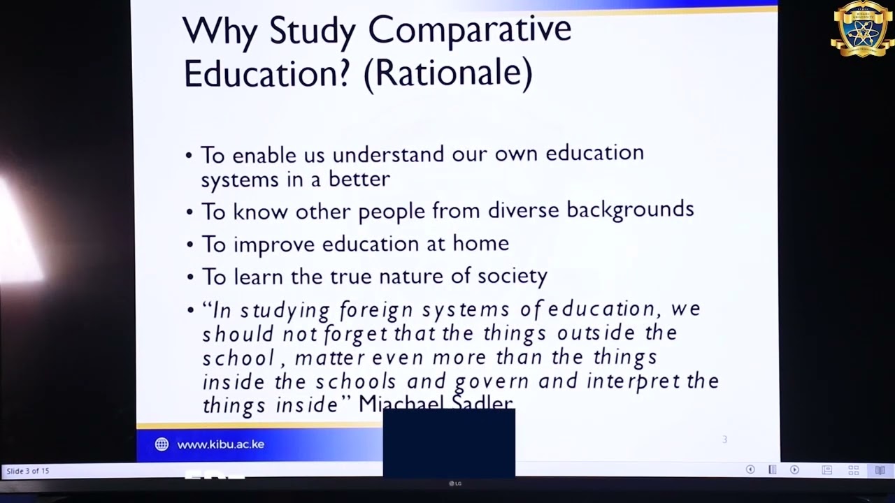 Aims. Rationale, and Scope of Comparative Education