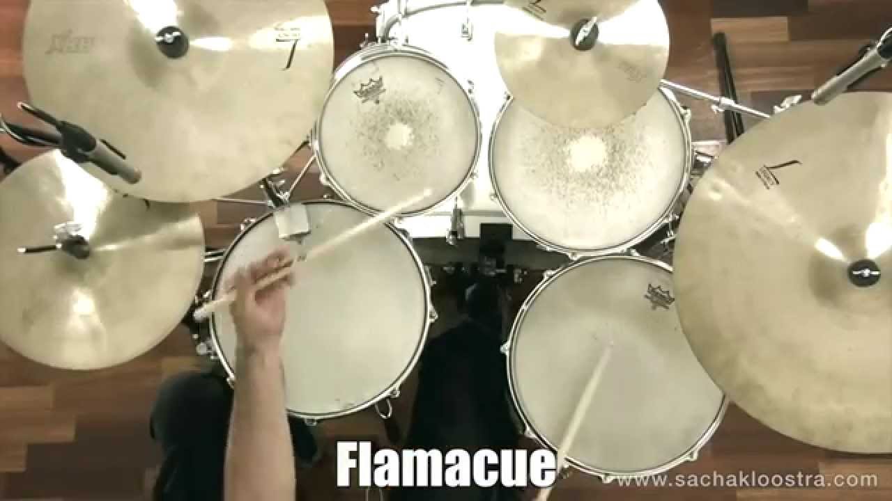 Flamacue Drum Rudiment On Snare & Drum Kit