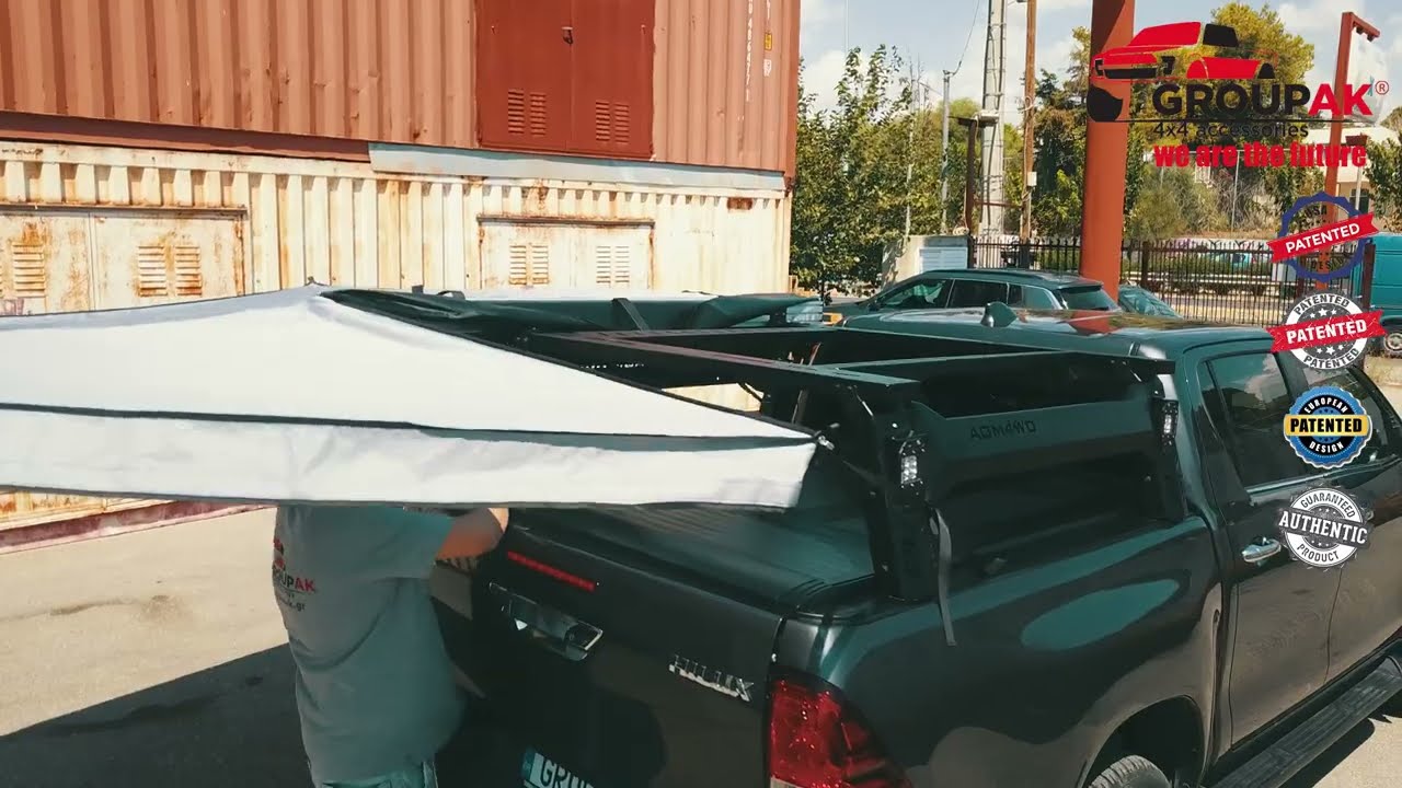 Toyota Hilux | Groupak 4x4 Pick-Up MultiCamping® | Ρολό Καρότσας TEK 2 MAX ROLL SERIES®