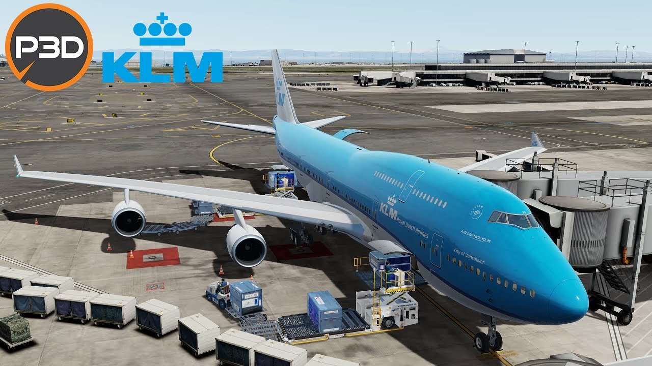 P3D v5.3 | Full Flight | Amsterdam Schiphol (EHAM) - San Francisco (KSFO) | B744 | KL605
