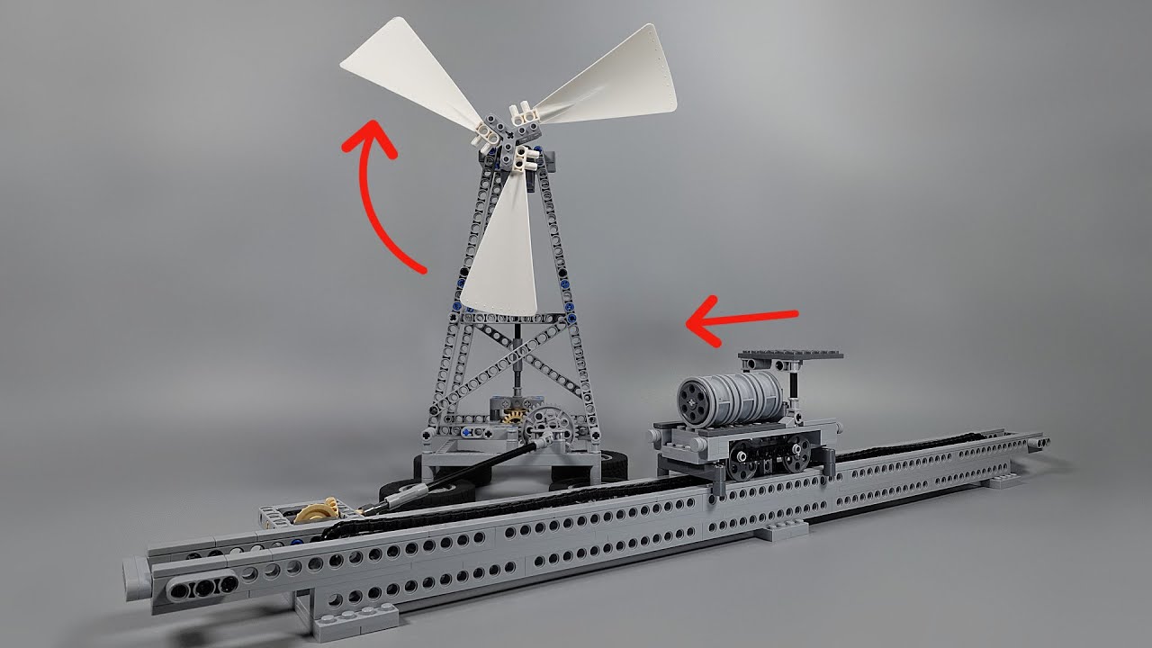 Wind-Powered Lego Train