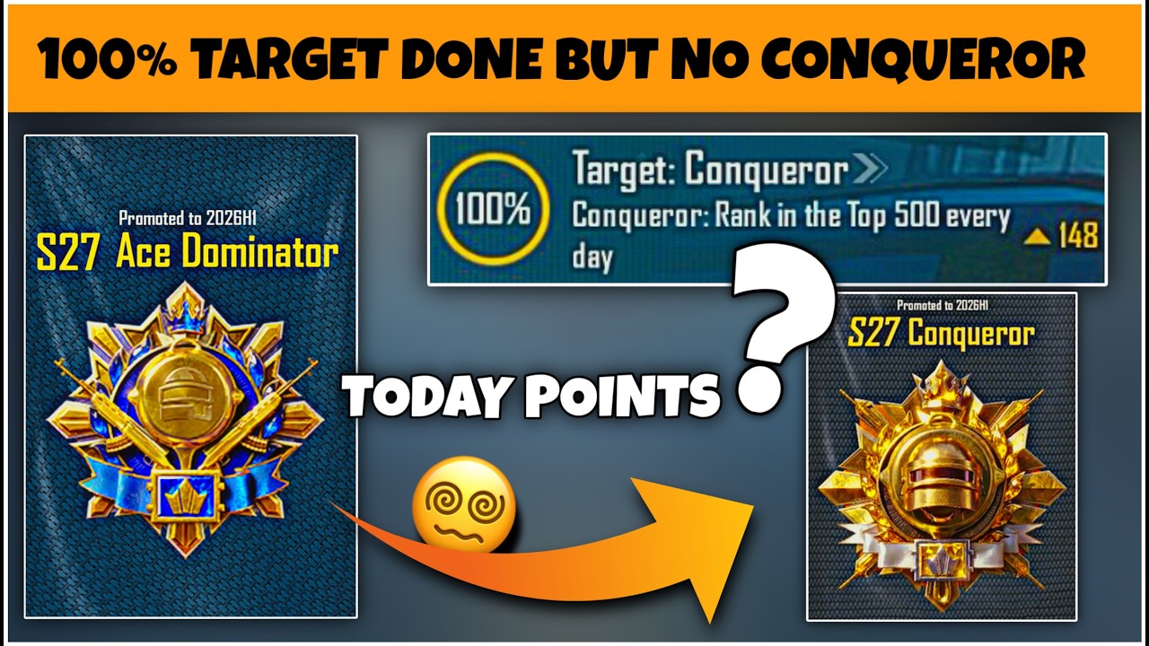 Ace-Dominator To Conqueror 100% Target Ke Baad Kitna Plus Kren ⁉️. S27 Rank-Push Strategy & Tips✅