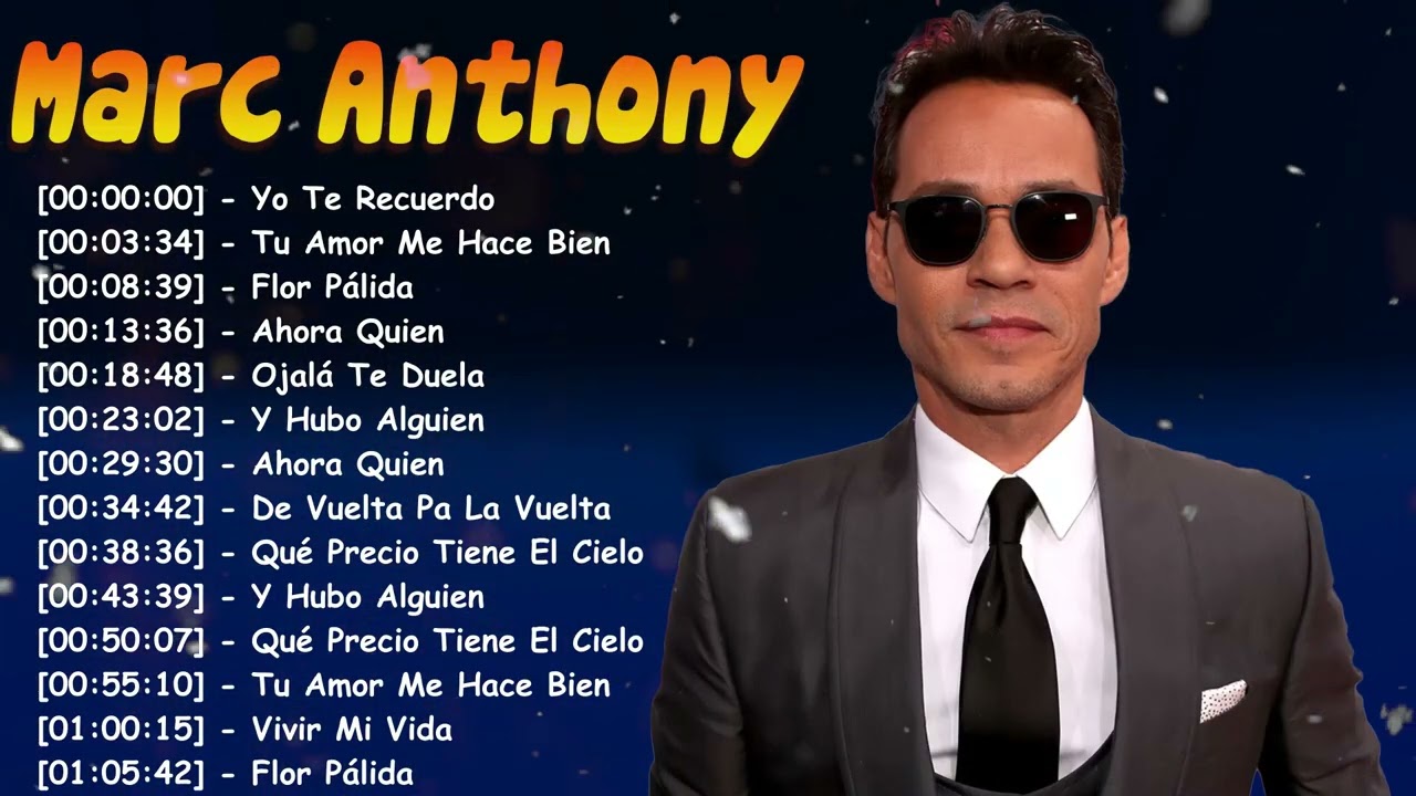 Marc Anthony Canciones Más Populares – Colección Completa Para Fans de la Salsa y Baladas