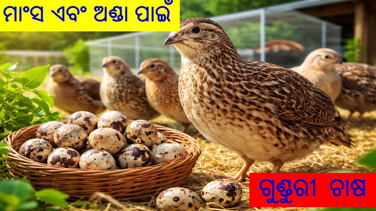 ଗୁଣ୍ଡୁରୀ  ଚାଷ| କମ୍ ଖର୍ଚ୍ଚରେ ଅଧିକ ଲାଭ | Quail Farming in Odisha
