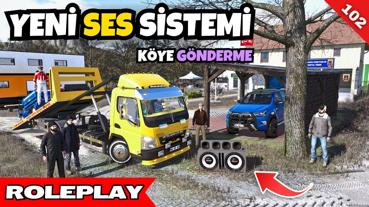 YENİ SES SİSTEMİ İLE K&Ouml;YL&Uuml;Y&Uuml; GEZDİRDİM | FS25 | S7 B102