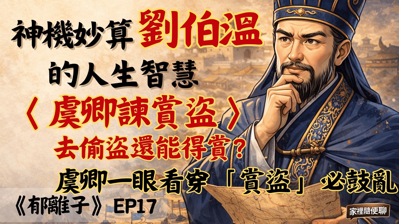 去偷盜還能得賞？虞卿一眼看穿「賞盜」必鼓亂：《郁離子》〈虞卿諫賞盜〉講透制度與誘因｜家裡隨便聊