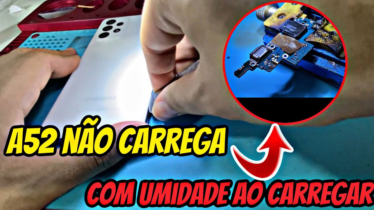 Samsung A52 dando mensagem de umidade ao carregar | Como resolver passo s passo