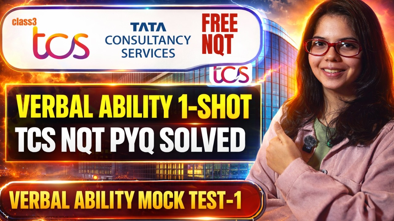 TCS NQT Verbal Ability 1-Shot Video | TCS Free NQT Verbal Ability | Must Watch for TCS Exam