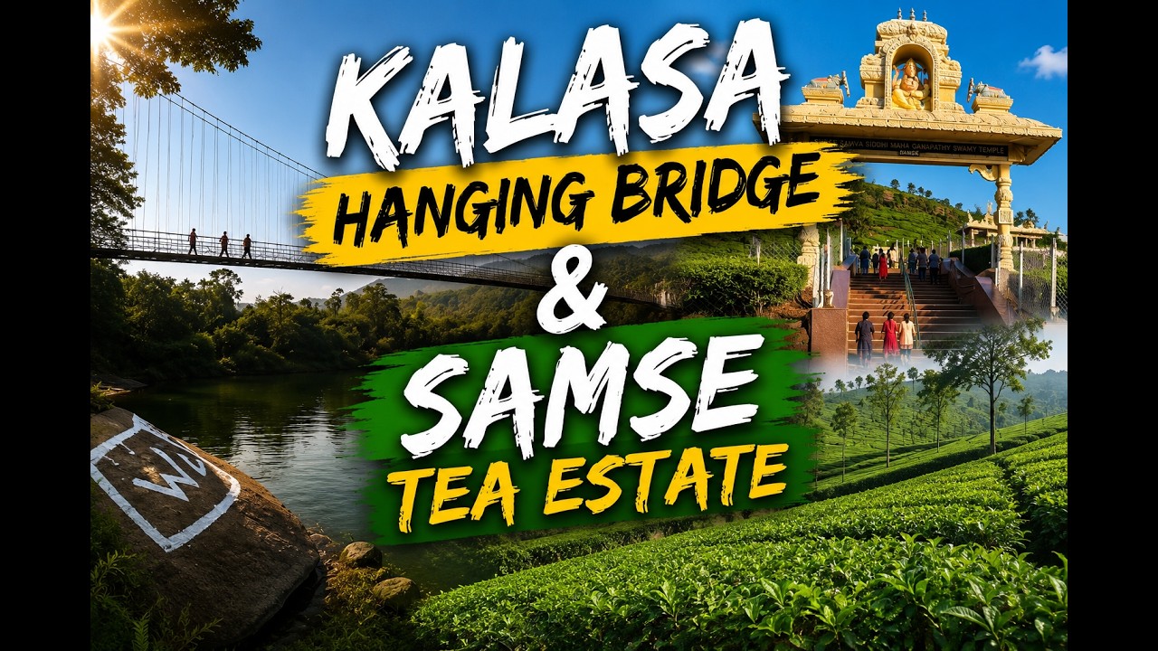 Kalasa Hanging Bridge and Samse Tea Estate Trip #nature #chikkamagaluru #kalasa  #travel #travelvlog