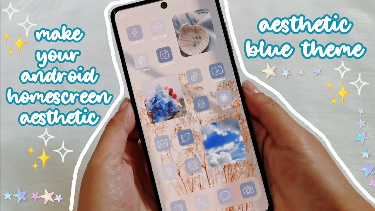 how to make your phone aesthetic ✨️ blue theme 💙