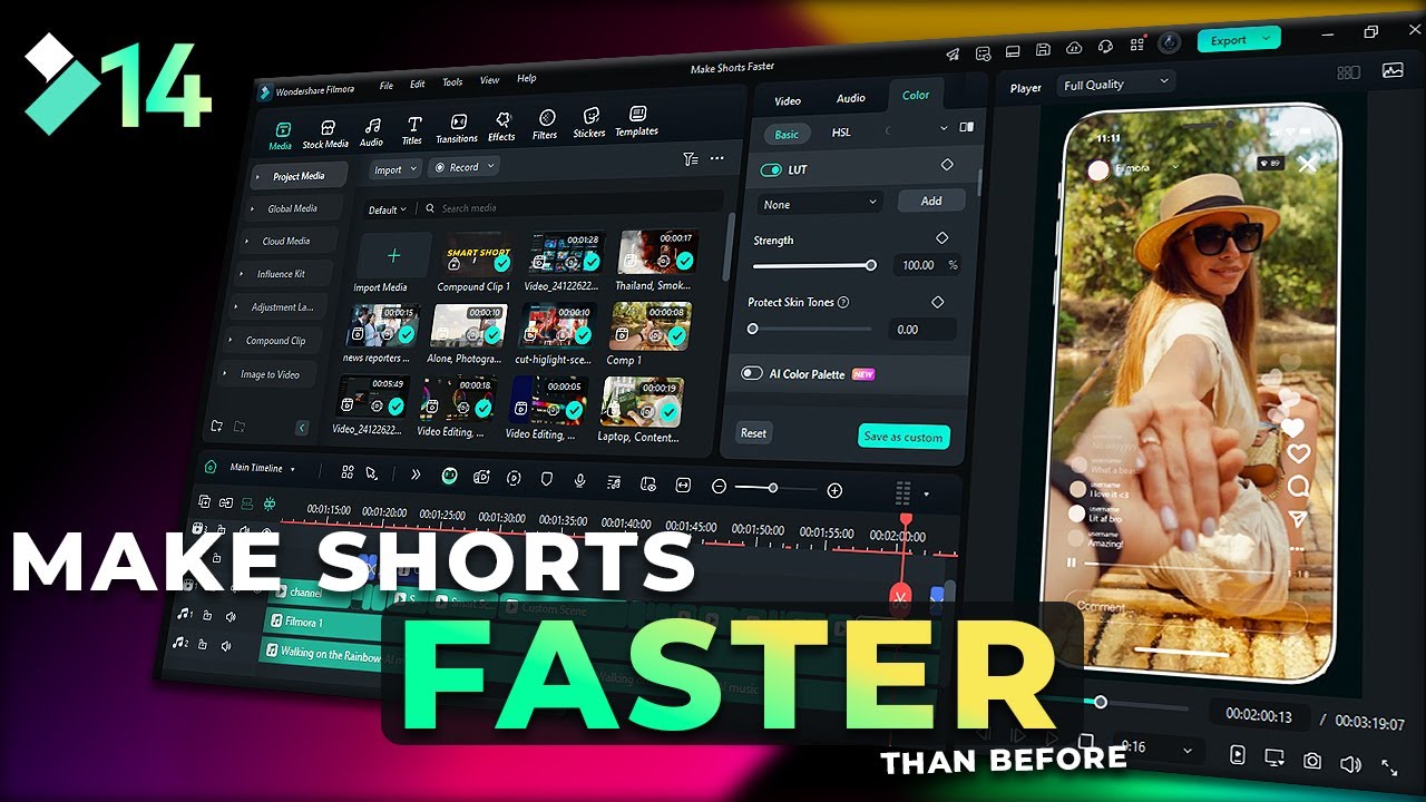 How to Create Shorts and Reels Faster with Filmora 14 #AITools