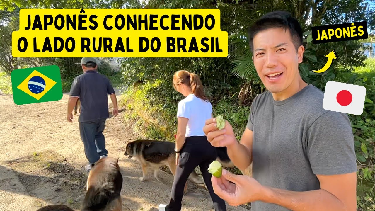 Um japonês conhecendo o lado rural do Brasil