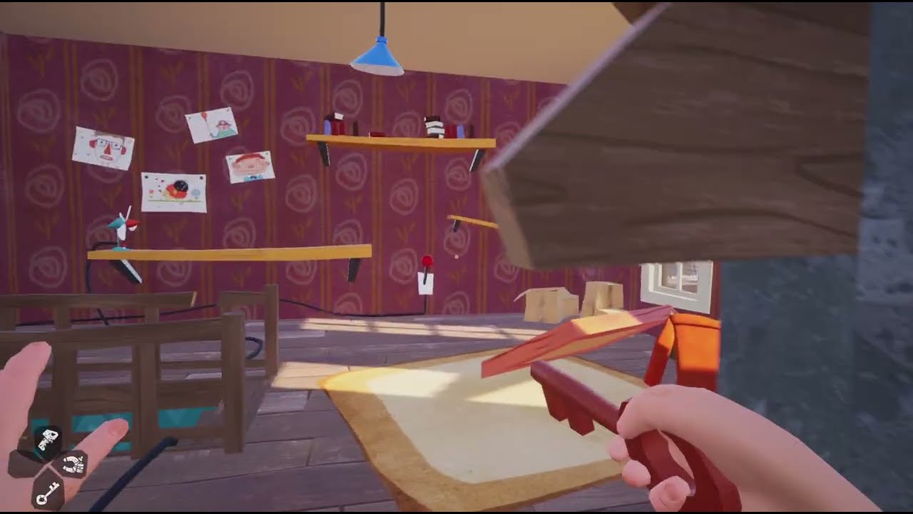 How to easily get the red key in Hello Neighbor act 1