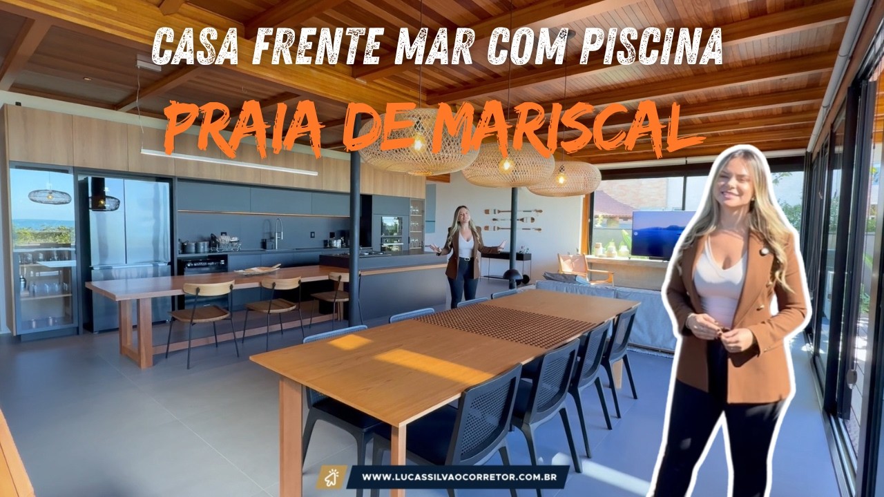 Casa Luxo a Beira Mar Para ALUGUEL de Temporada na Praia de Mariscal em Bombinhas SC