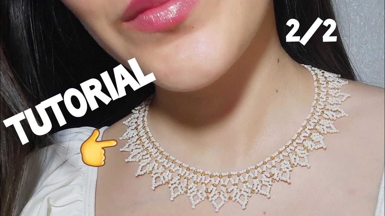 COLLAR FACIL DE REALIZAR HECHO EN MOSTACILLA CHECA  PASO A PASO 2/2