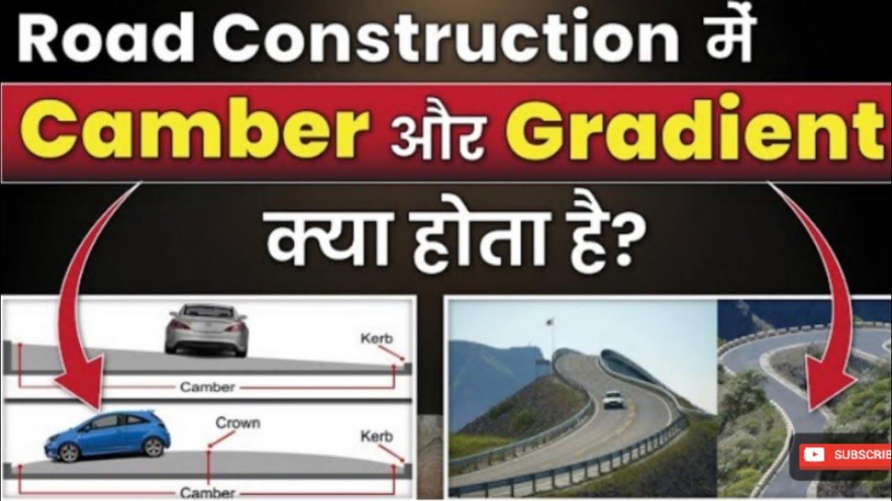 Gradient  in road Construction | Camber kya hota h and its importance | #Civil tech and theory