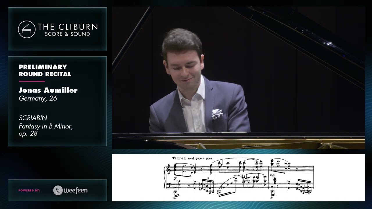 Jonas Aumiller: SCRIABIN Fantasy in B Minor, op. 28 - CLIBURN SCORE & SOUND