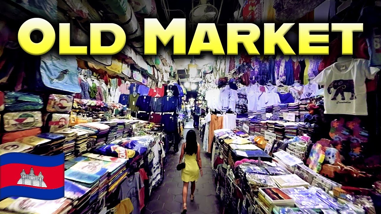 Siem Reap Old Market Walking Tour 🇰🇭 Cambodia Travel Vlog