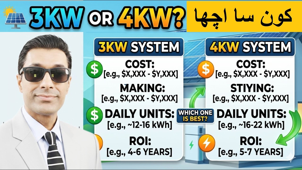 3kw or 4kw Home Solar System Estimate| Cost, Units, ROI