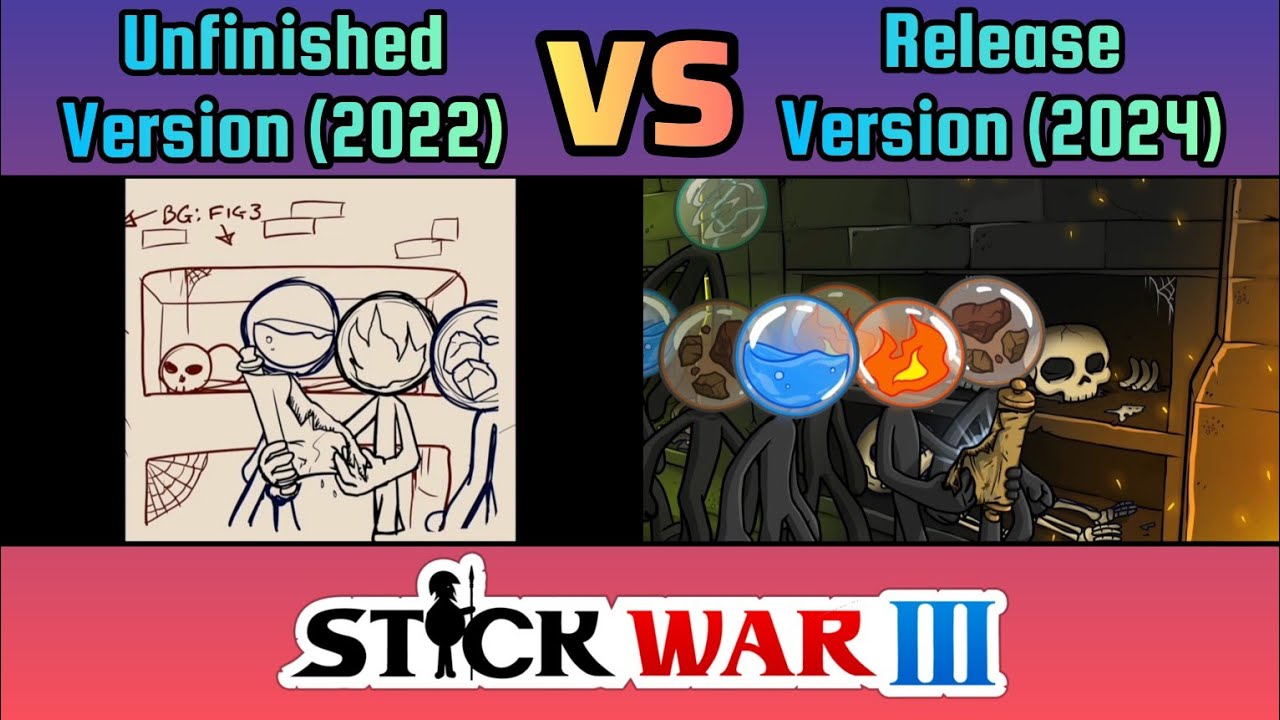 Stick War 3 Campaign Intro Old Vs New Intro Comparison | Unfinished Version Vs Final Release Version
