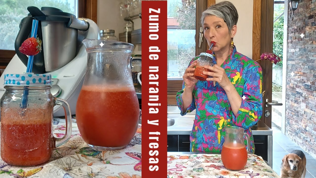 🥤ZUMO INTEGRAL DE NARANJA 🍊 Y FRESAS 🍓 con Thermomix® #TM6 #TM5 #TM31 🔝