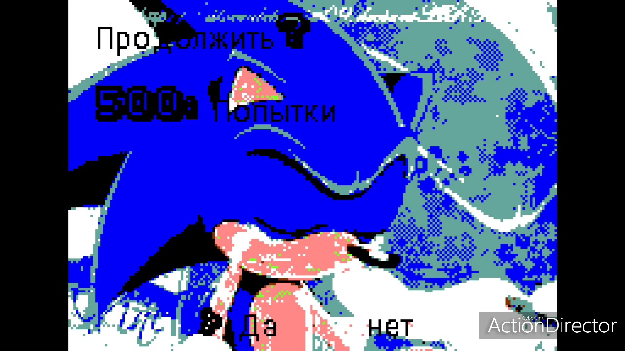Sonic Movie 2020 (Russian GBC Bootleg) Continue? + Game Over!