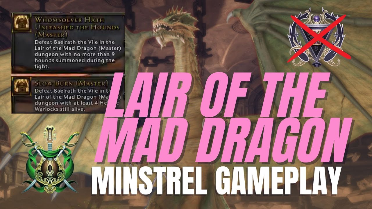 Neverwinter Master Lair of the mad Dragon - Bard minstrel healer gameplay (no cw run)