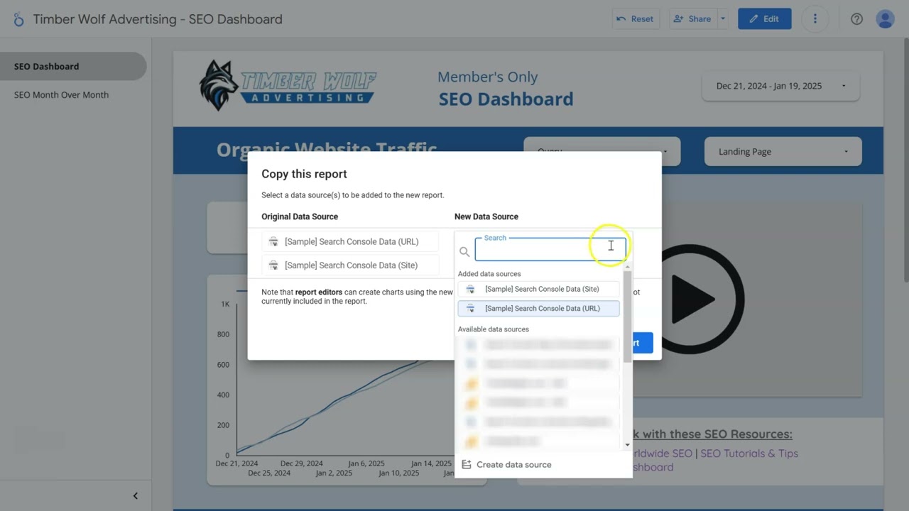 Free SEO Looker Studio & Google Search Console Dashboard Setup