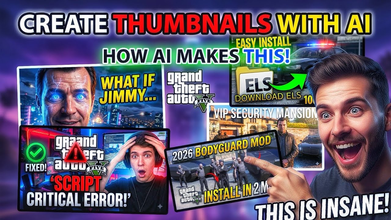 How To Make GTA 5 Thumbnails Using AI | Create Viral GTA 5 Thumbnails with AI | Free 2026