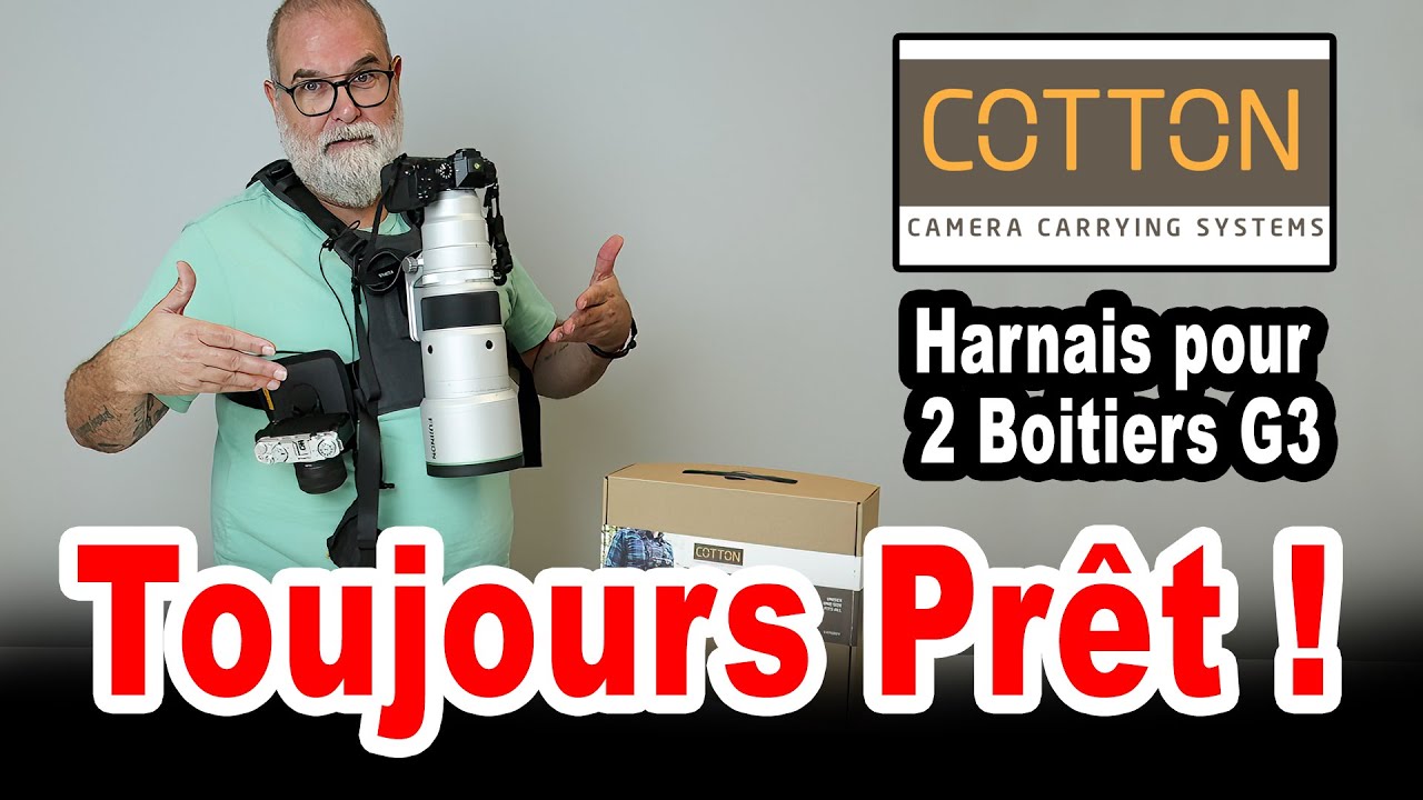 Présentation COTTON CARRIER Harnais pour 2 appareils photo G3 - EN FRANÇAIS