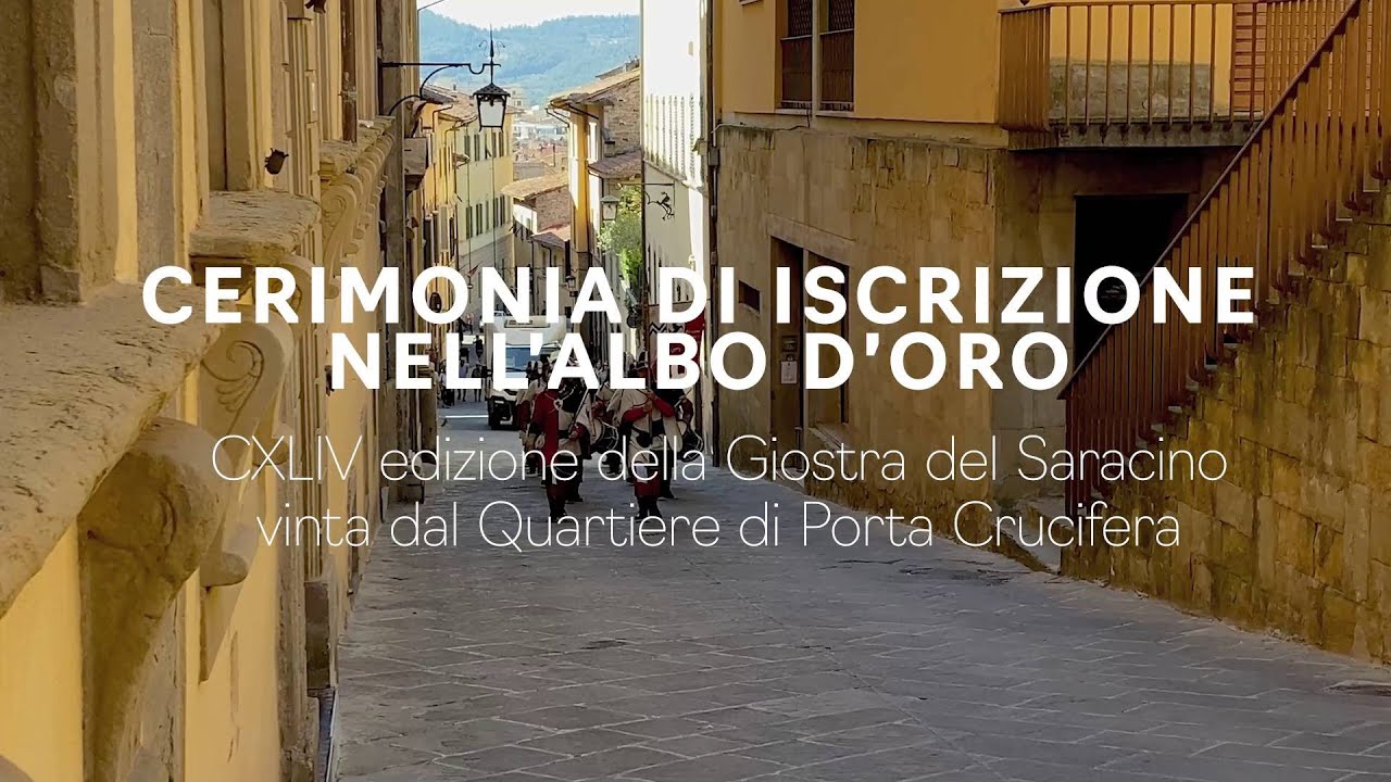 Cerimonia di iscrizione nell'Albo d'Oro del vincitore della CXLIV Giostra del Saracino
