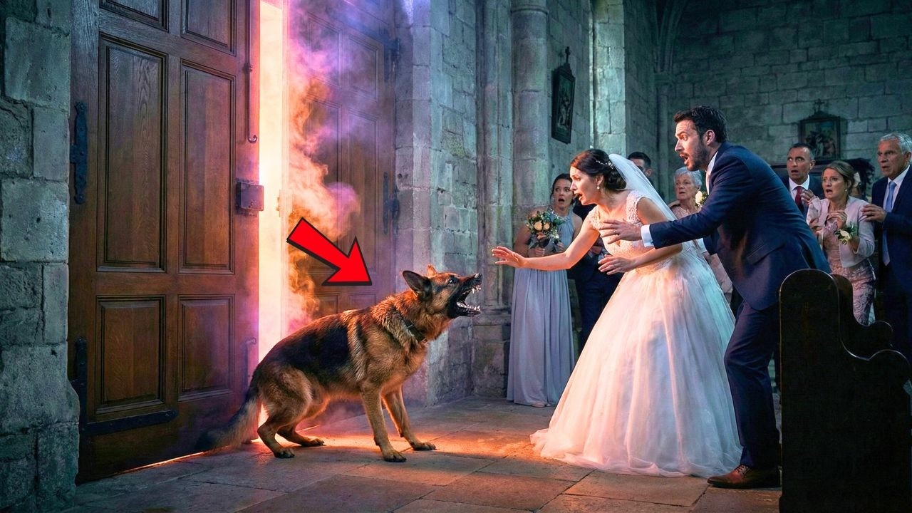 Ce Berger Allemand Bloque la Sortie du Mariage : La Vérité sur les Caméras Va Vous Glacer le Sang