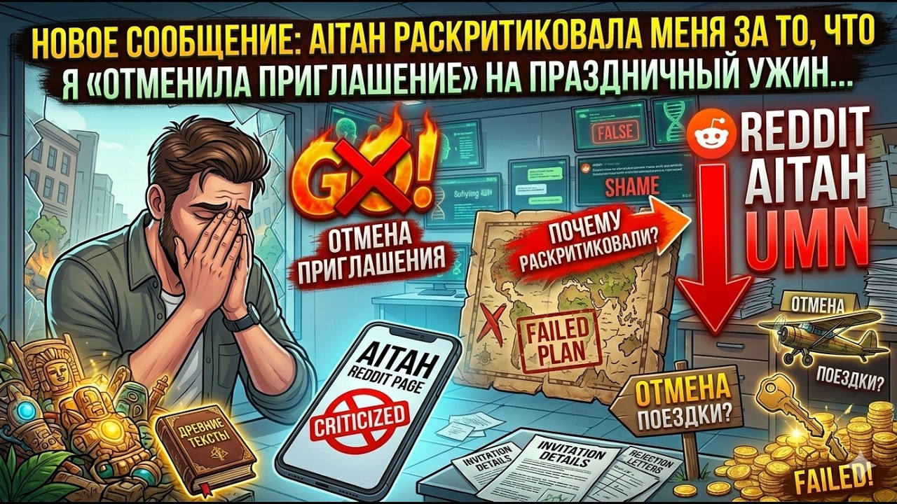 Новое сообщение: AITAH раскритиковала меня за то, что я «отменила приглашение» на праздничный ужин д
