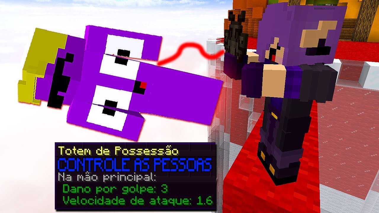 ENGANEI INSCRITOS com TOTEM DA POSESSÃO no BEDWARS Minecraft!