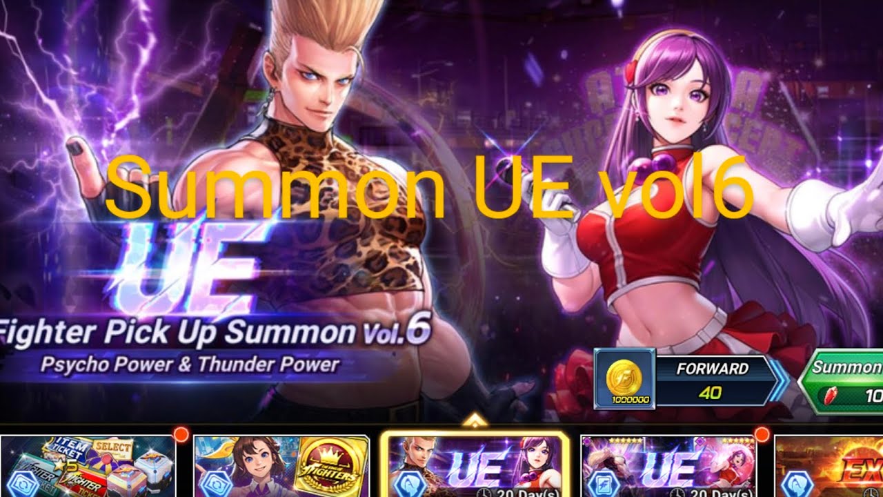 Summon UE vol6 XI Athena and XI Benimaru [ KOF ALLSTAR] sandata Level Kak