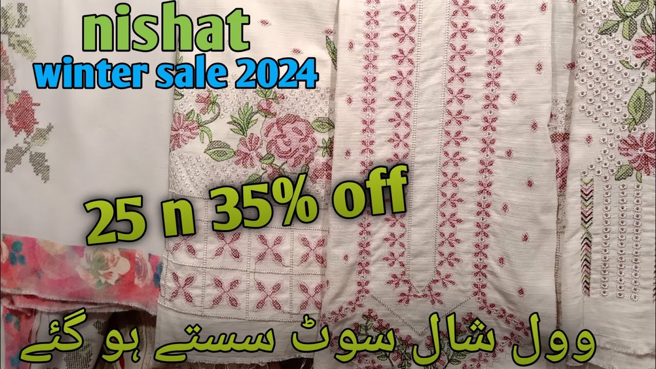 nishat wool shawl collection sale 2024 || nishat winter sale 2024