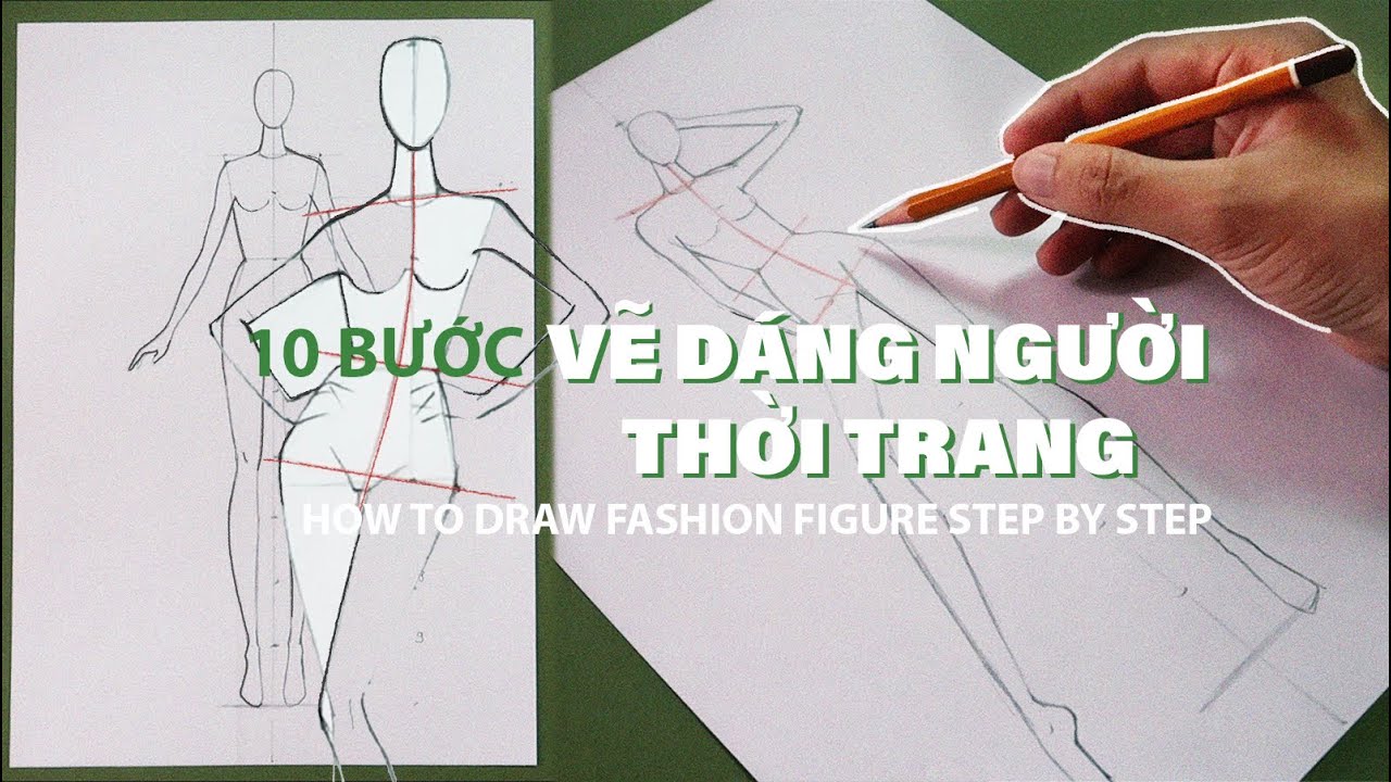 ✍️ 10 Bước Đơn Giản Vẽ Dáng Thời Trang 🔥  Kiquy Pham