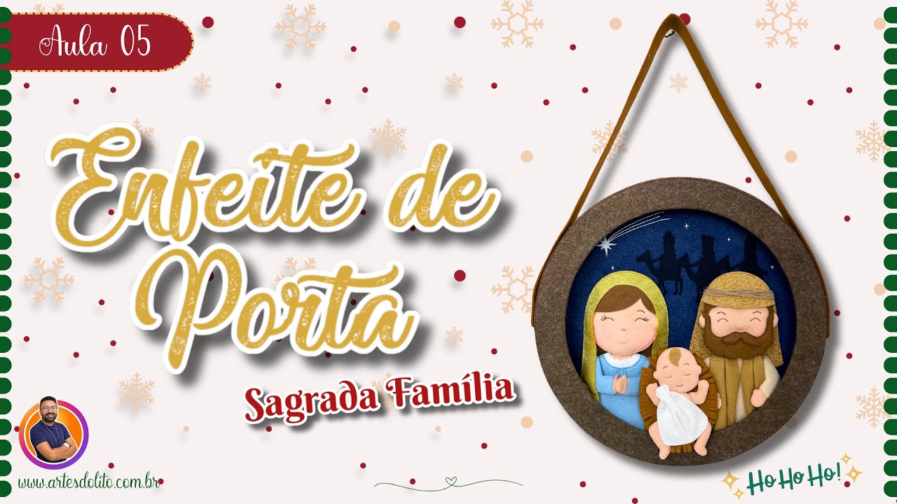 AULA 05 | FOFURAS DE NATAL 2024: Enfeite de Porta Sagrada Família