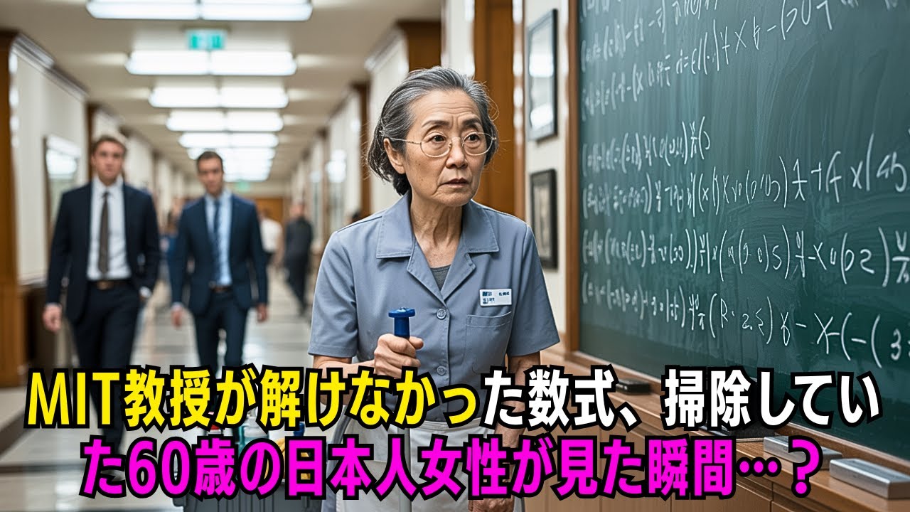 MIT教授が解けなかった数式を、廊下を掃除していた60歳の日本人女性が見た瞬間...