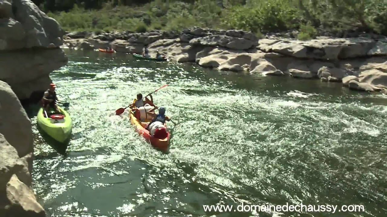 Ardèche Outdoor sud France, Domaine de Chaussy : canoe kayak dans les 