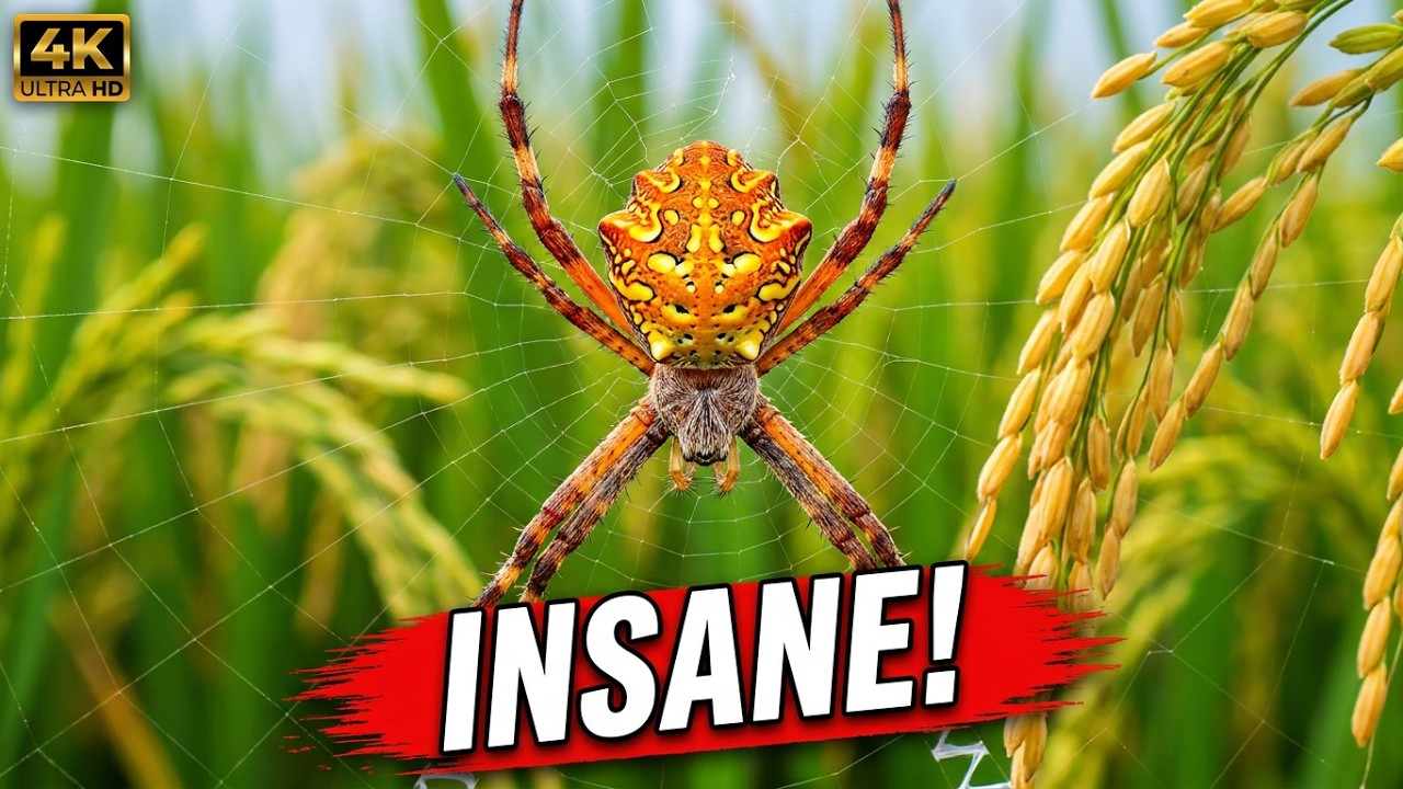 Spiders of the Rice Field – Relaxing Close-Up Nature Video