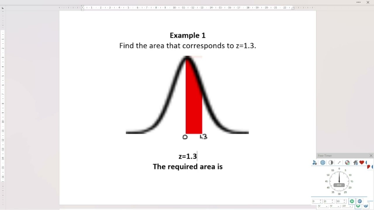 Finding the Areas Under the Normal Curve Given a z-value