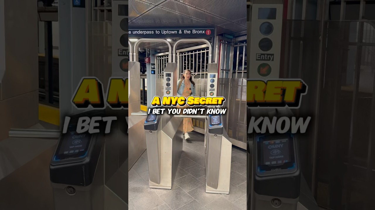 Original World Trade Center door in a NYC subway station