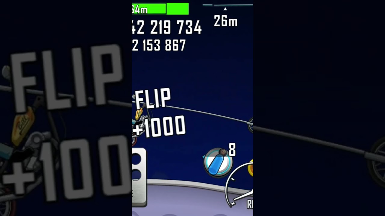 Hill Climb Racing moon Mod bike danger#hillclimbraceing #gaming #videogame #games
